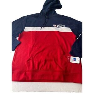 Russell Athletic Men's Hoodie Red White Navy Size M Comfort New